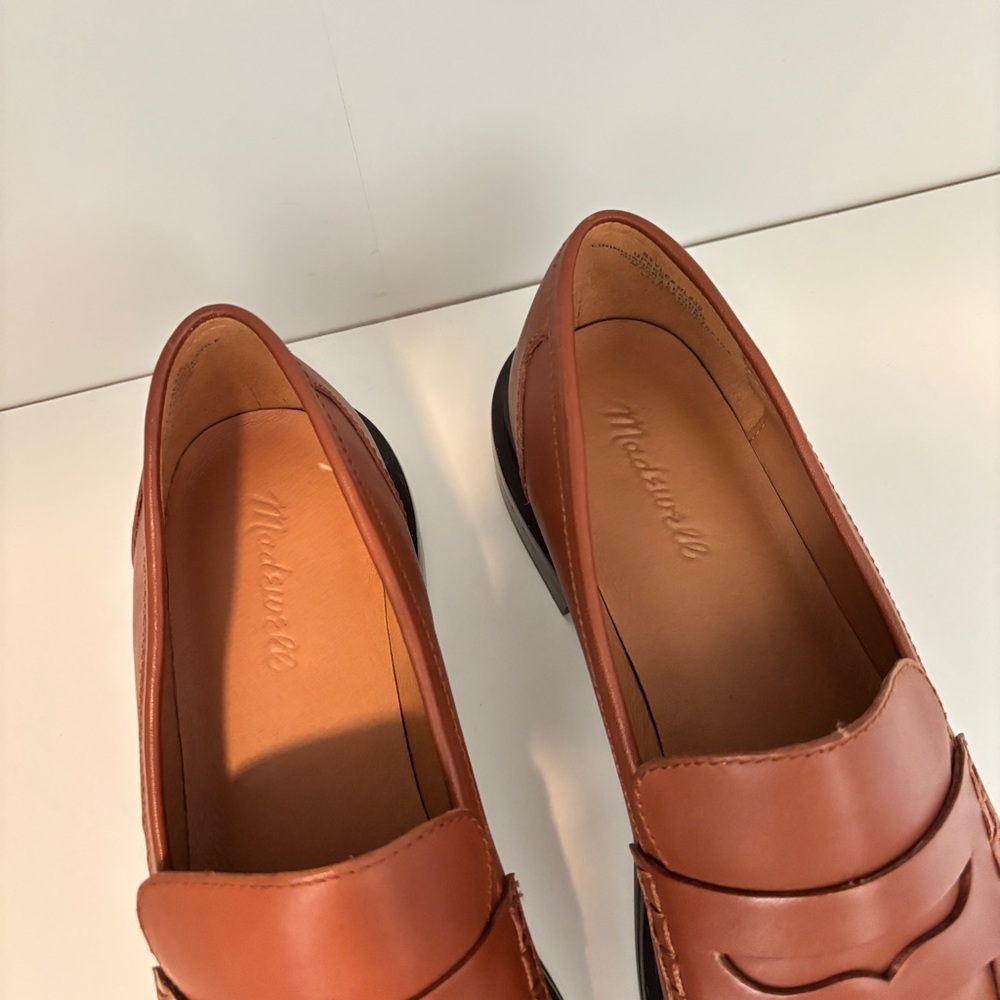Madewell Brown Leather Penny Loafers - Picture 4 of 10